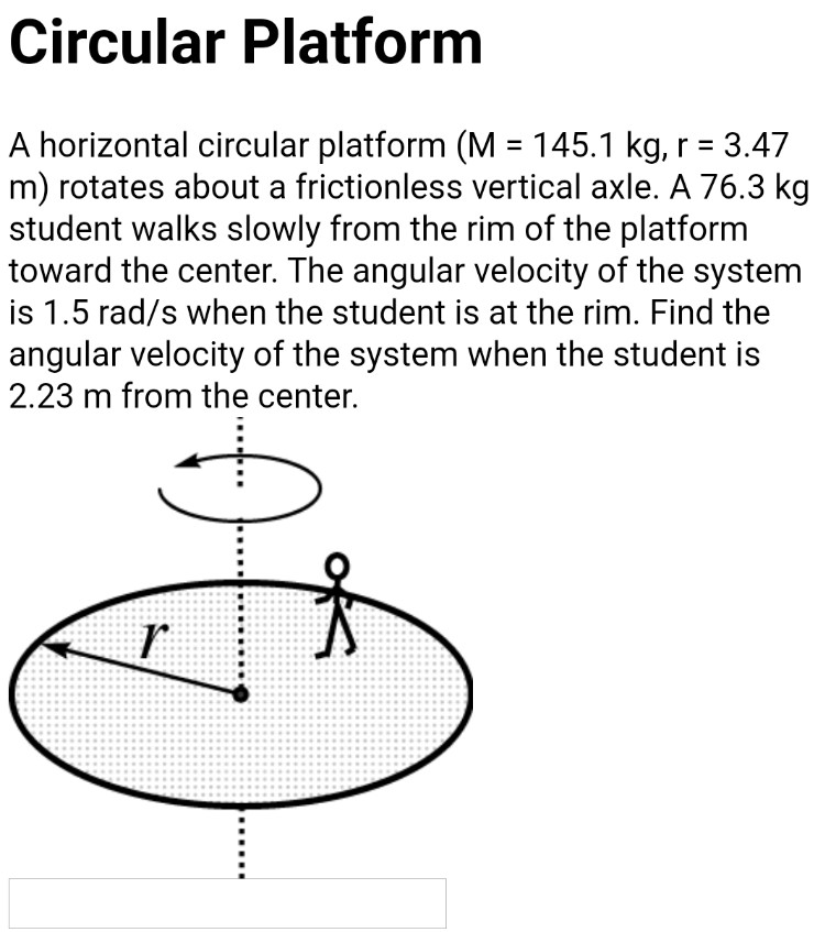 Solved Rotating Turntable A physics student is standing on
