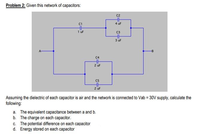 Solved Given this network of capacitors:Assuming the | Chegg.com