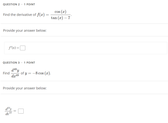 Solved Can you help me with questions 2 ﻿and 3 | Chegg.com