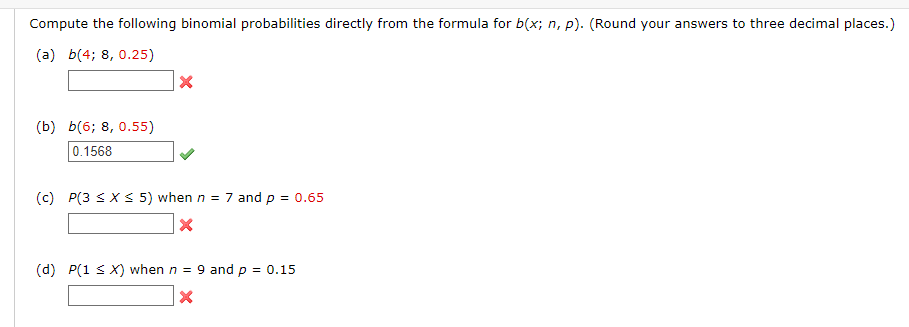 Solved Compute the following binomial probabilities directly | Chegg.com