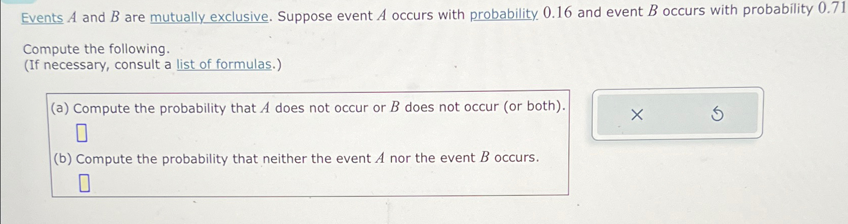 Solved Events A And B ﻿are Mutually Exclusive. Suppose Event | Chegg.com