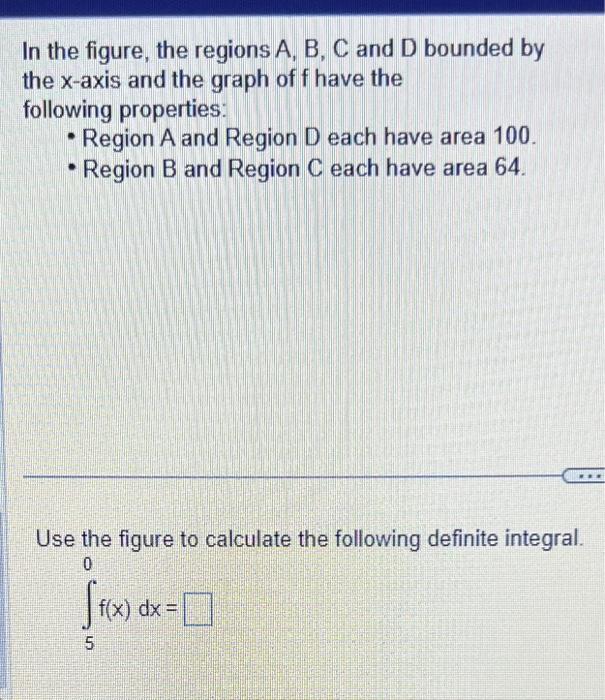 Solved In The Figure, The Regions A,B,C And D Bounded By The | Chegg.com