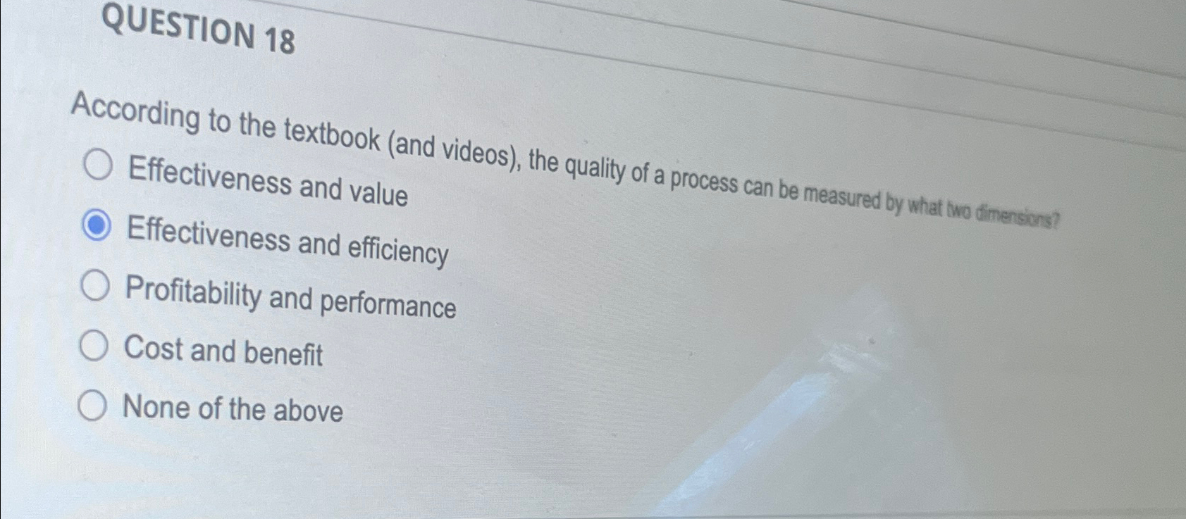 Solved QUESTION 18According to the textbook (and videos), | Chegg.com