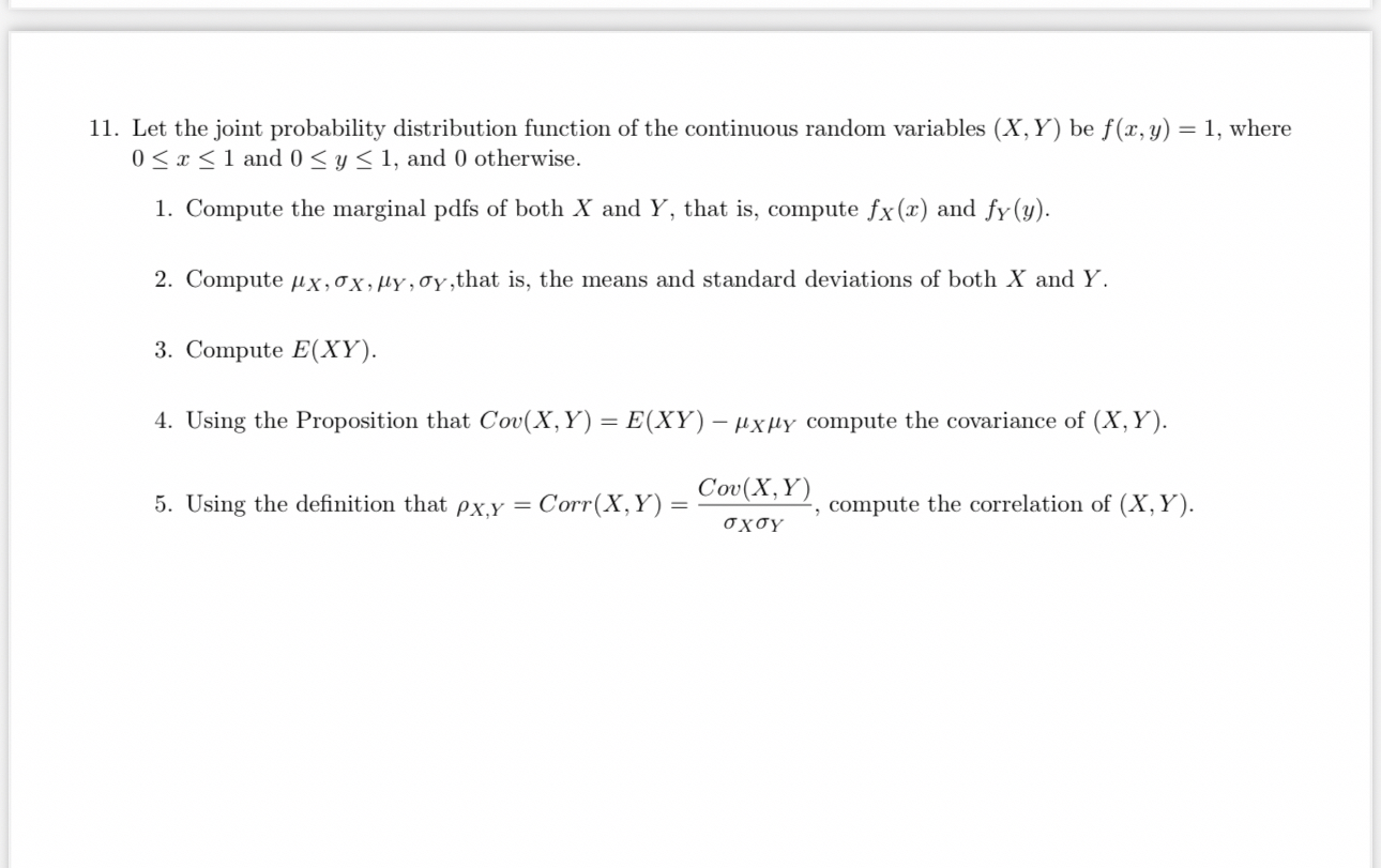 Solved Let the joint probability distribution function of