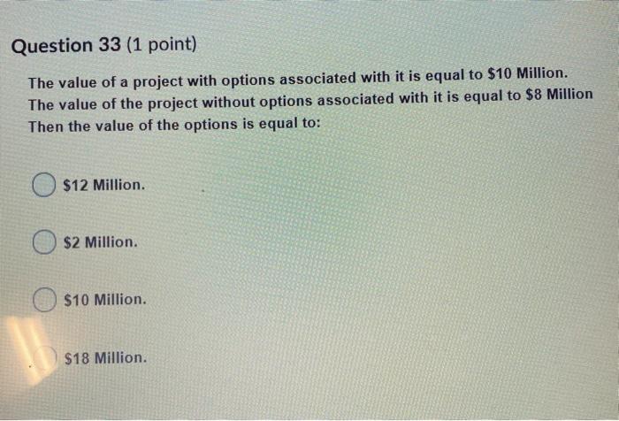 Solved Question 32 (1 point) In option valuation theory all | Chegg.com