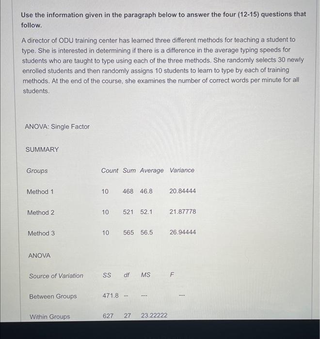 Solved Use the information given in the paragraph below to | Chegg.com