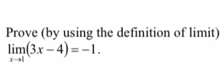 Solved Prove (by using the definition of limit) lim(3x | Chegg.com