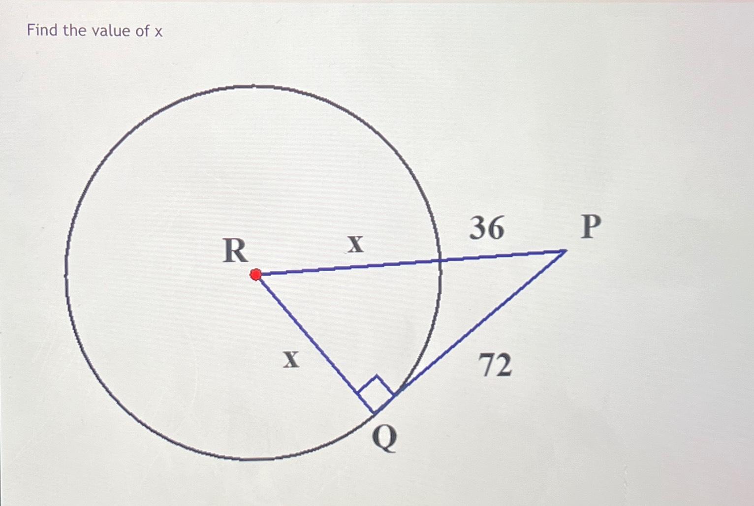 Solved Find the value of x | Chegg.com