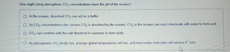 Solved How might rising atmospheric CO2 ﻿concentrations | Chegg.com