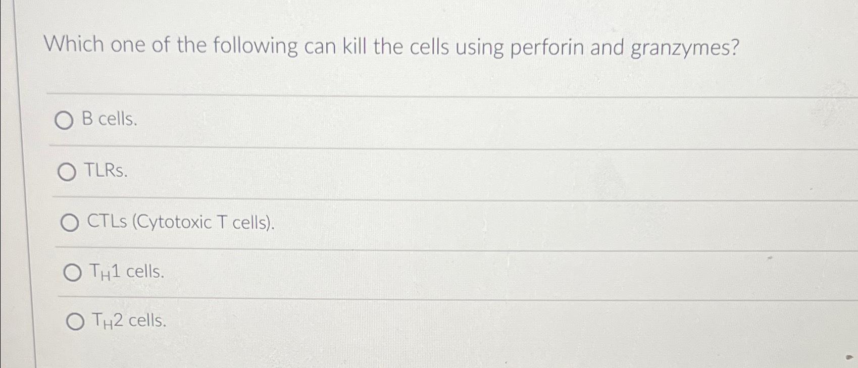 do cytotoxic t cells secrete perforin