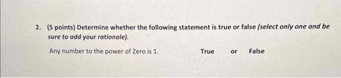 Solved 2. (5 points) Determine whether the following | Chegg.com