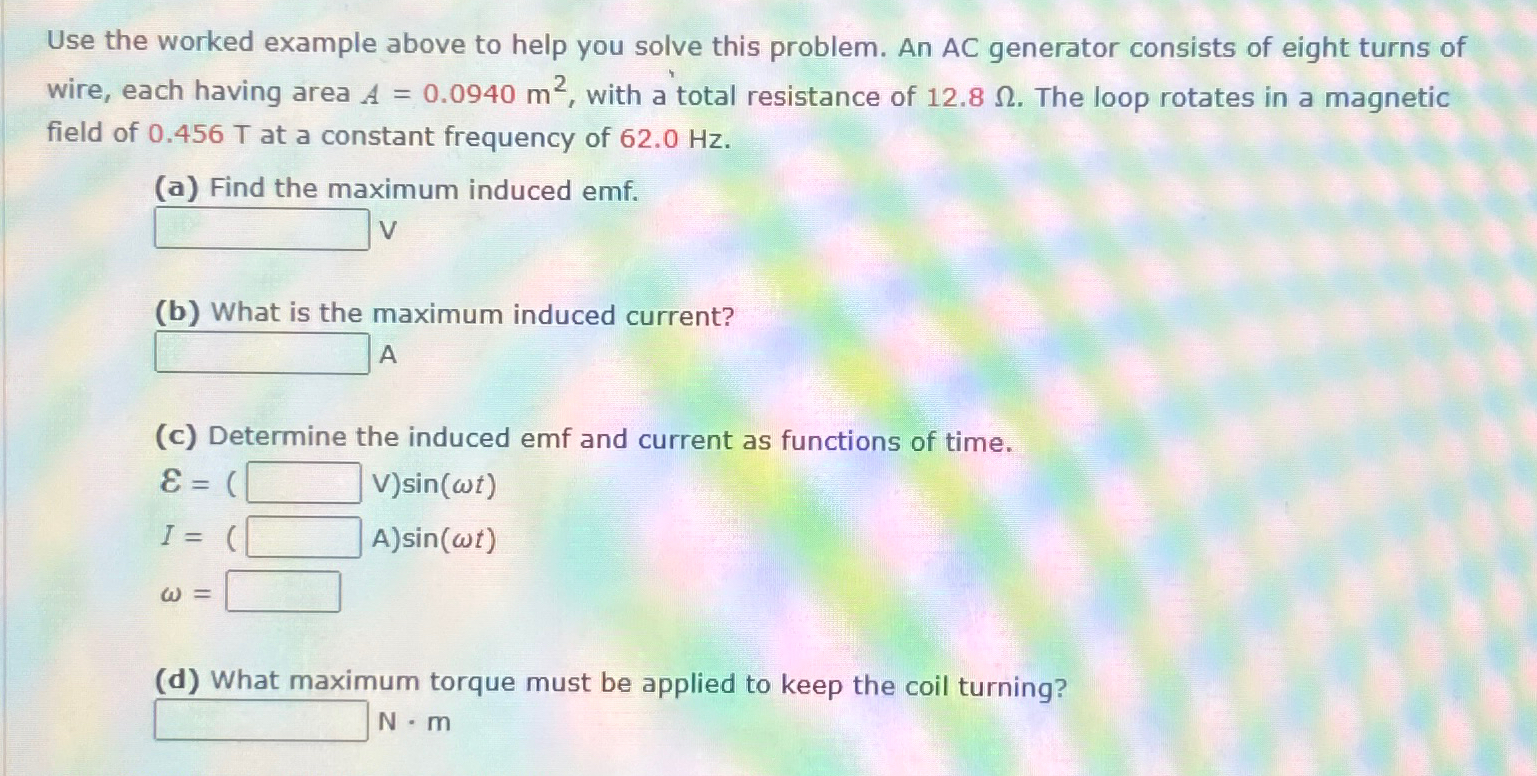 Solved Use the worked example above to help you solve this | Chegg.com