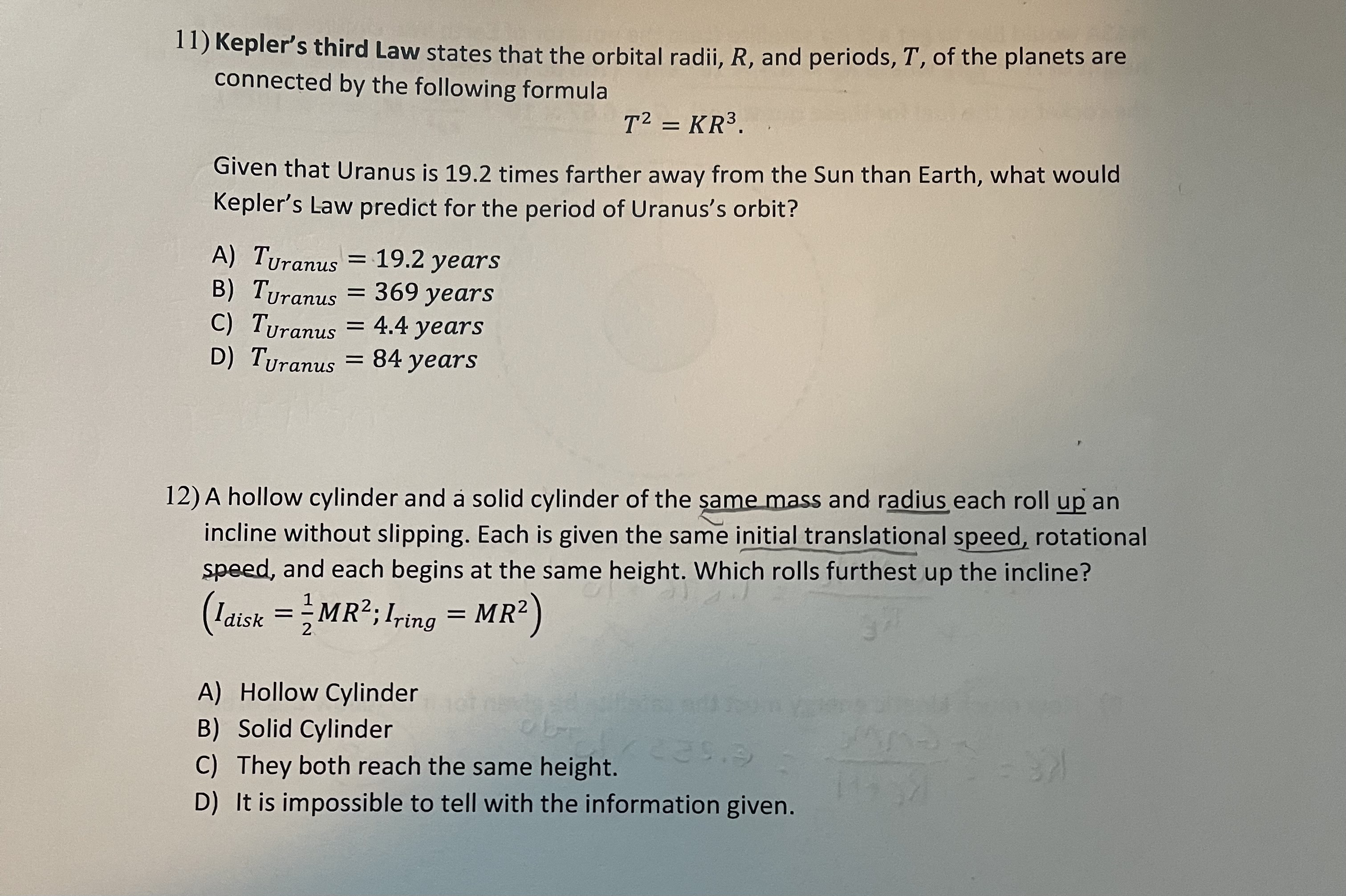Solved Kepler's third Law states that the orbital radii, R, | Chegg.com
