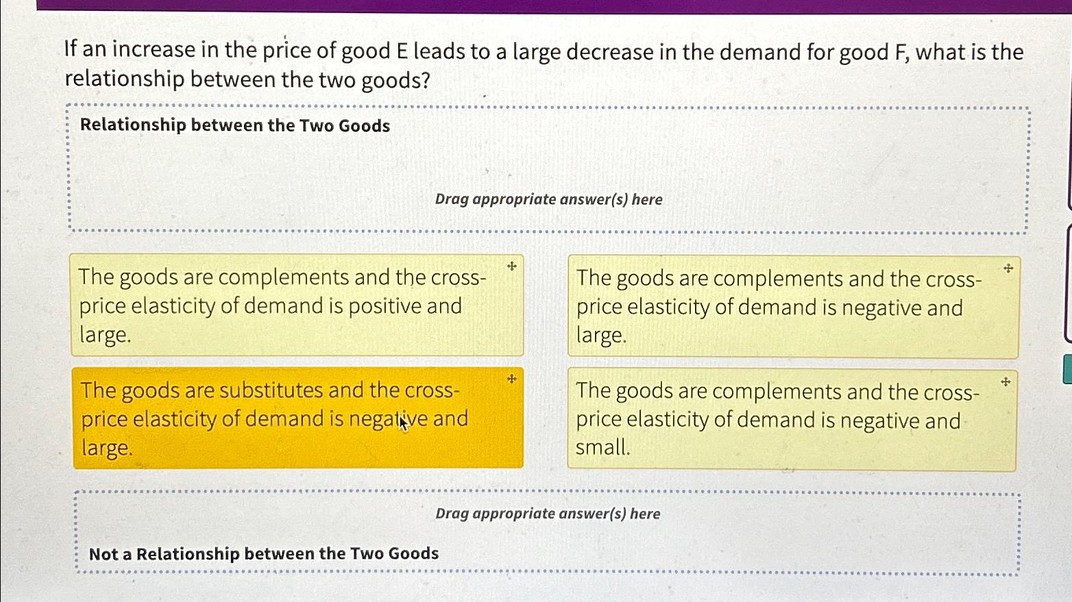 Solved If an increase in the price of good E ﻿leads to a | Chegg.com