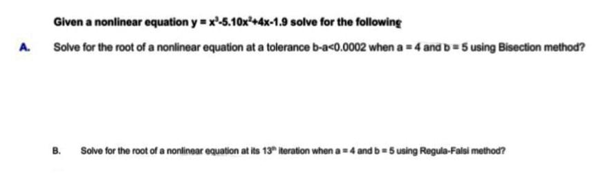 solved-given-a-nonlinear-equation-y-x-5-10x-4x-1-9-solve-chegg