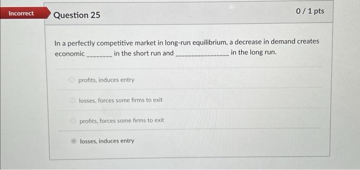 Solved If a perfectly competitive firm is producing a | Chegg.com
