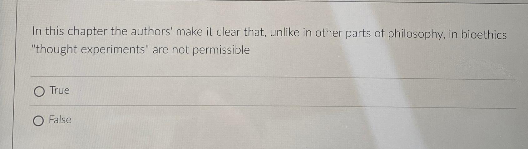 Solved In this chapter the authors' make it clear that, | Chegg.com