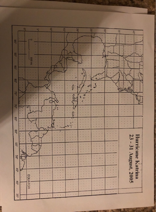 GEOG 111 Exercise 2 Name: Tracking Hurricane Katrina | Chegg.com