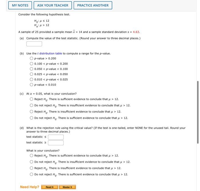 Solved Consider The Following Hypothesis Test. | Chegg.com