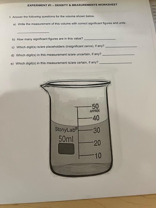 Solved 1. Answer the following questions for the volume | Chegg.com