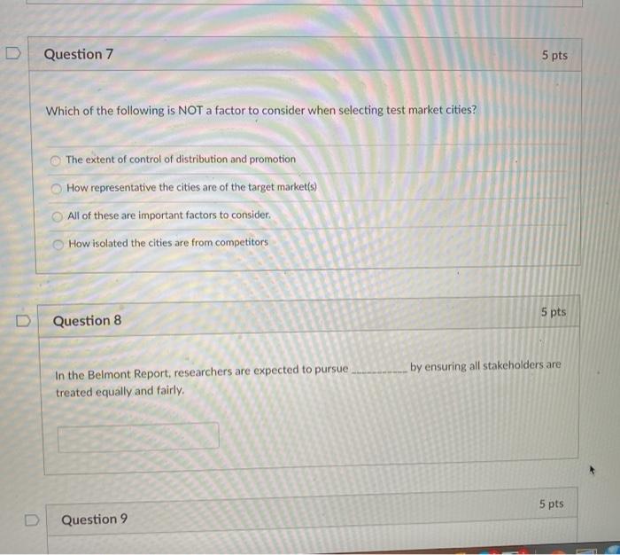 Question 7 5 pts Which of the following is NOT a | Chegg.com