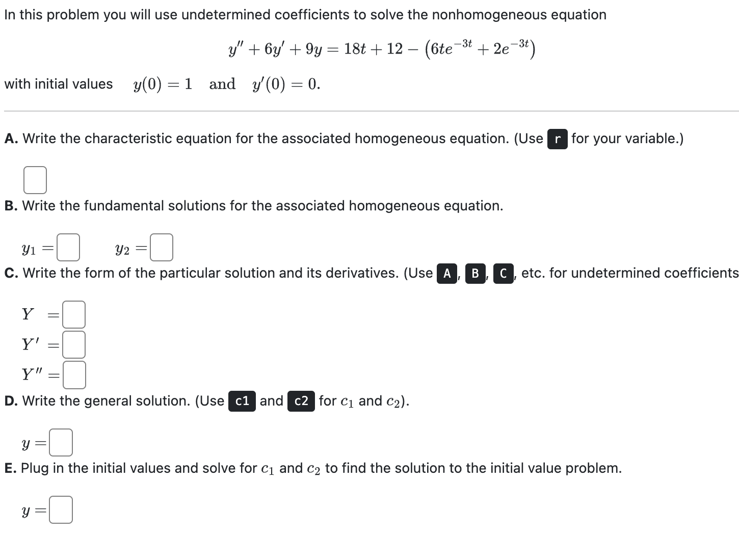 Solved In this problem you will use undetermined
