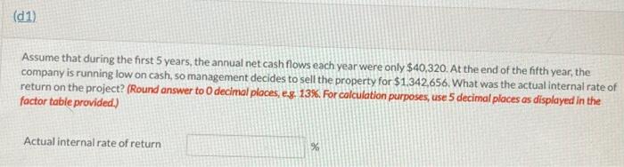 Solved Calculate the net present value of the project. (If | Chegg.com