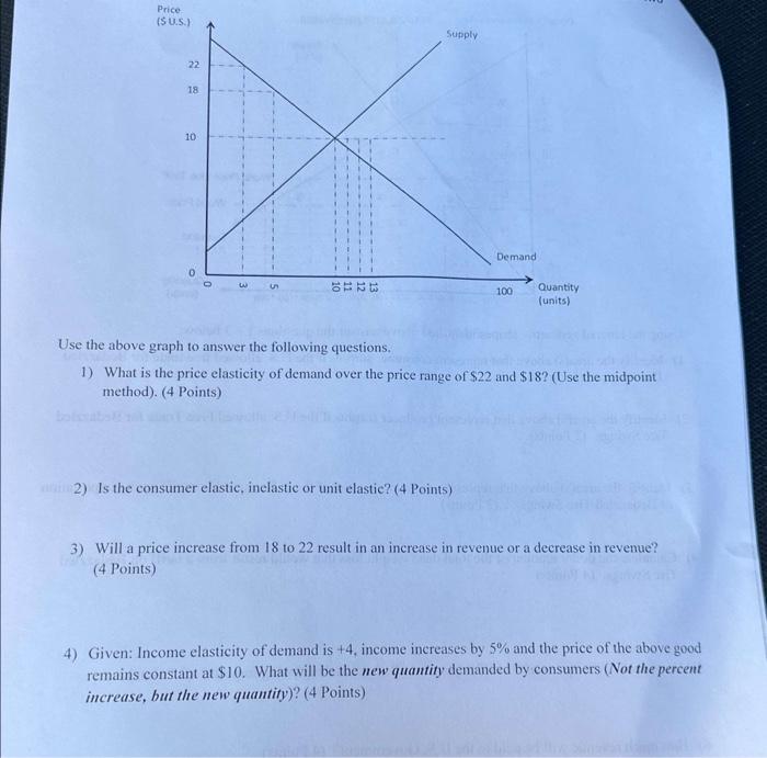 Solved Use the above graph to answer the following | Chegg.com