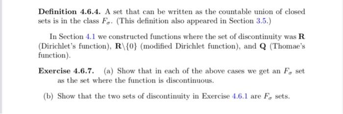 Solved Definition 4.6.4. A set that can be written as the Chegg