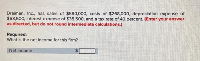 net income = | Chegg.com