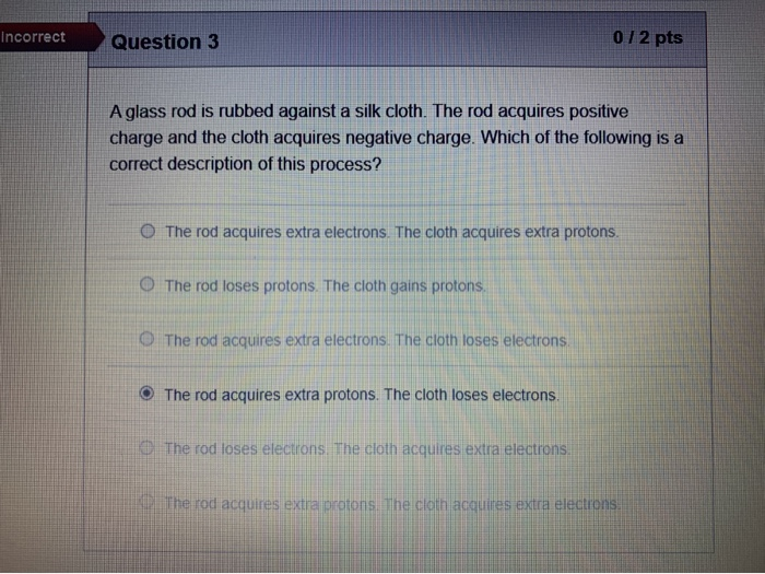 Solved A balloon is rubbed against fur. The balloon acquires