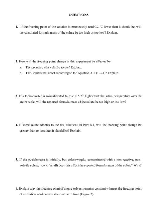 experiment 2 colligative properties freezing point depression