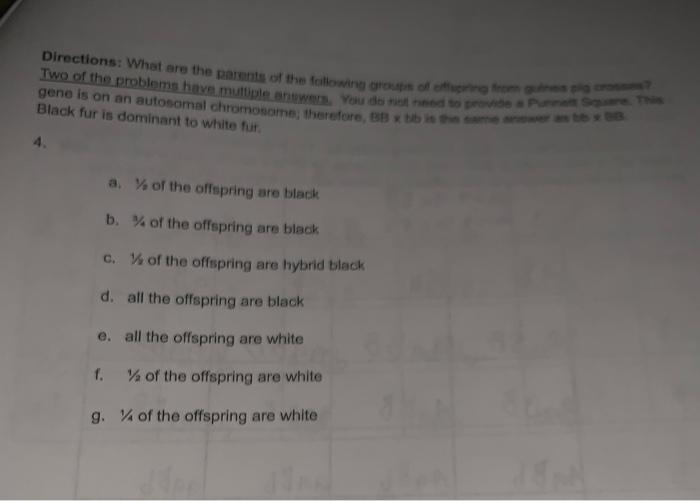 Solved Directions: What are the parents of the following Two | Chegg.com