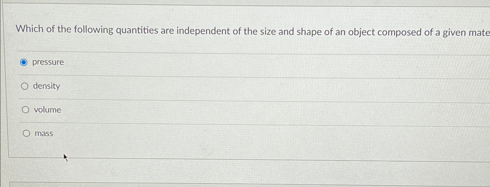 Solved Which of the following quantities are independent of | Chegg.com