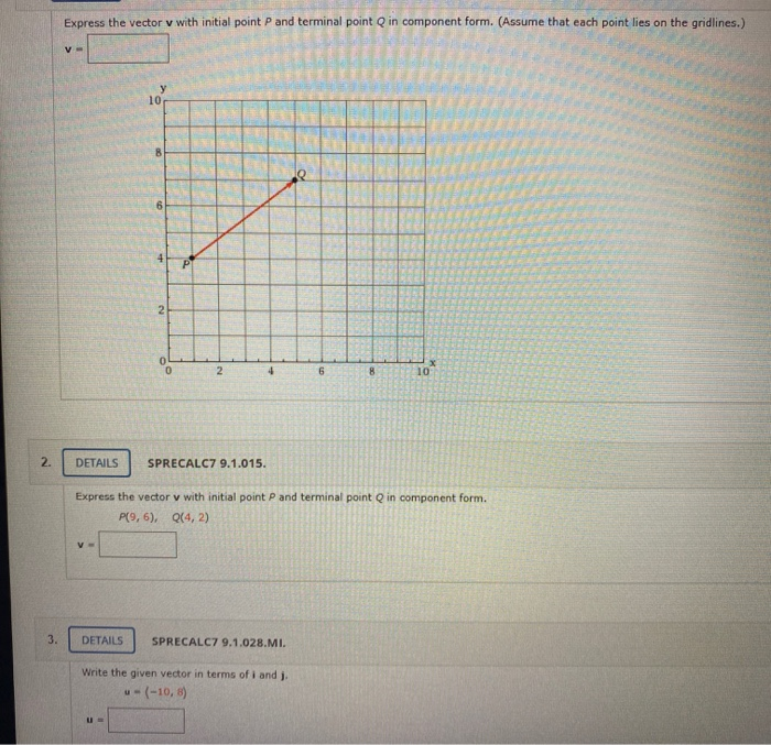 Solved Find 2u, -3v, u + v, and 3u 4v for the given vectors | Chegg.com