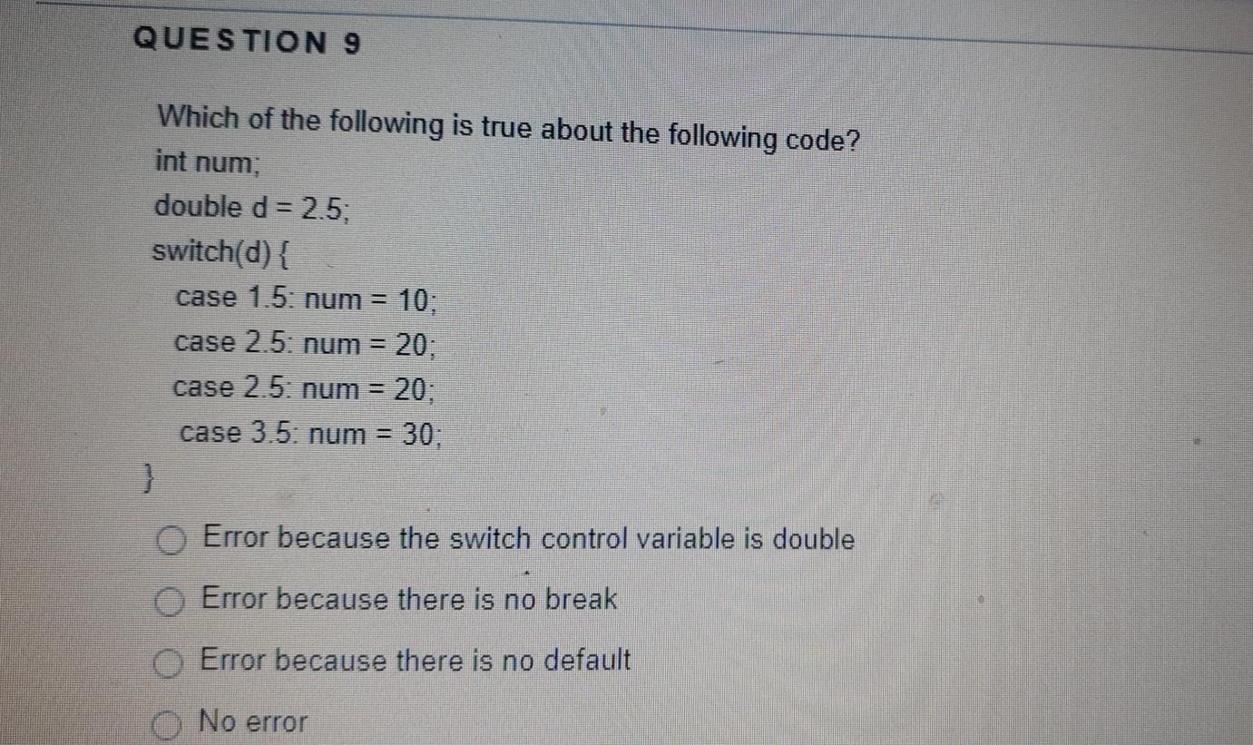 Solved QUESTION 9 Which of the following is true about the | Chegg.com
