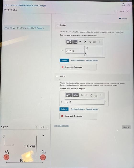 Solved Ch22 and Ch23 Electric Field of Point Charges | Chegg.com