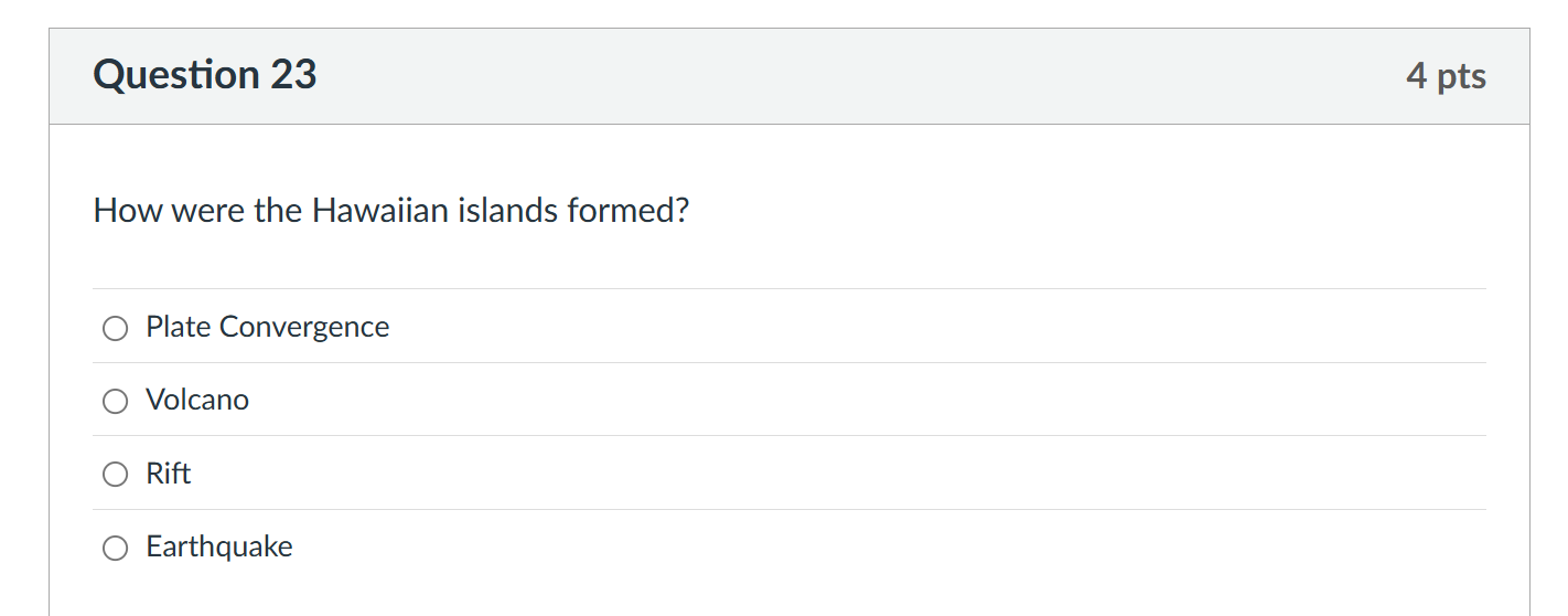 Solved Question 23 How Were The Hawaiian Islands Formed solved question 23 how were the hawaiian islands formed