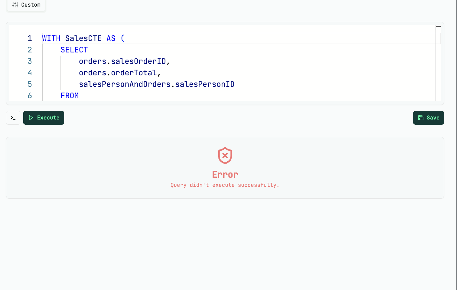 Solved why m i getting error for exercise 7 1 ﻿WITH SalesCTE | Chegg.com