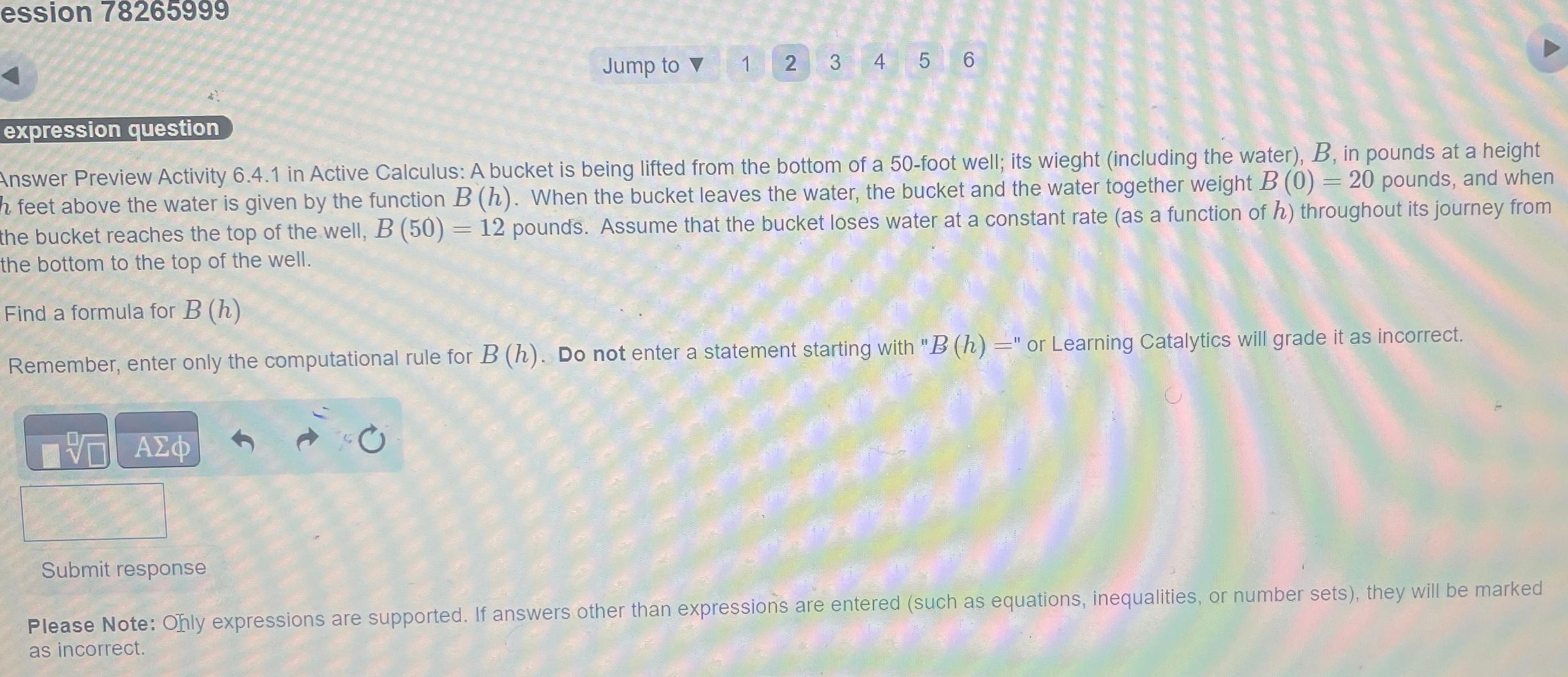 Solved ession 78265999expression questionAnswer Preview | Chegg.com