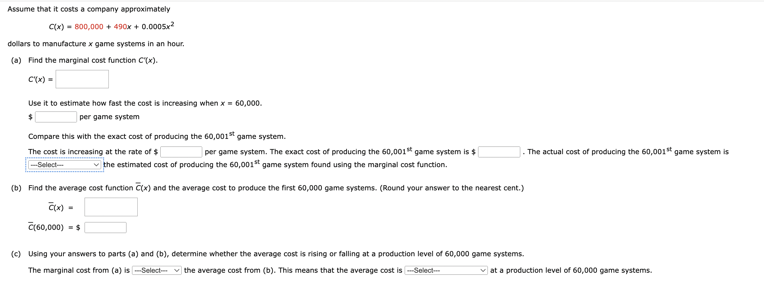 Solved Assume that it costs a company
