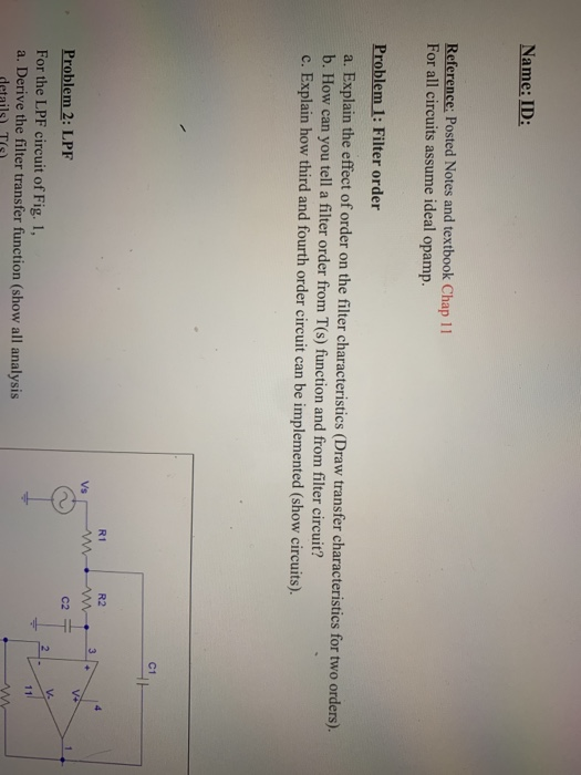 Name Id Reference Posted Notes And Textbook Chap Chegg Com