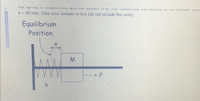 Solved The figure shows a spring with a spring constant k = | Chegg.com
