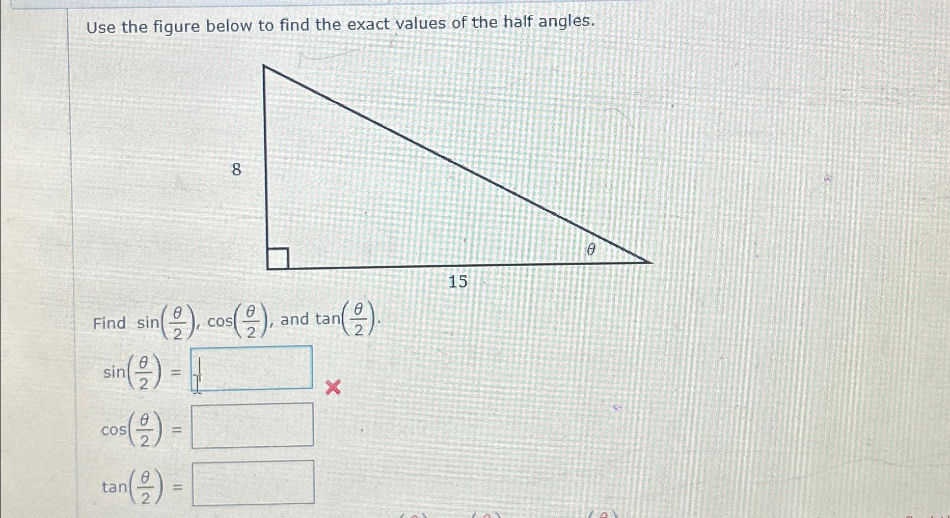 Solved Use the figure below to find the exact values of the | Chegg.com