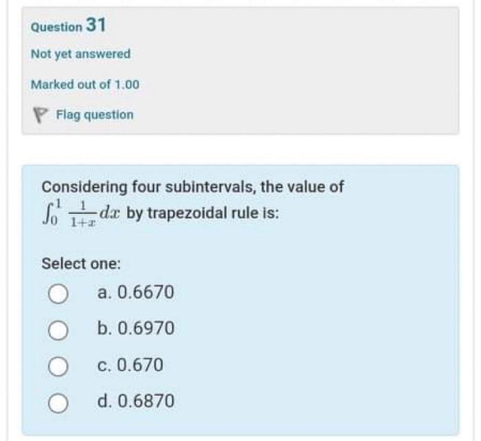 Solved Question 32 Not yet answered Marked out of 1.00 P | Chegg.com