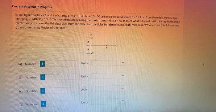 Solved In the figure particles 1 and 2 of charge | Chegg.com