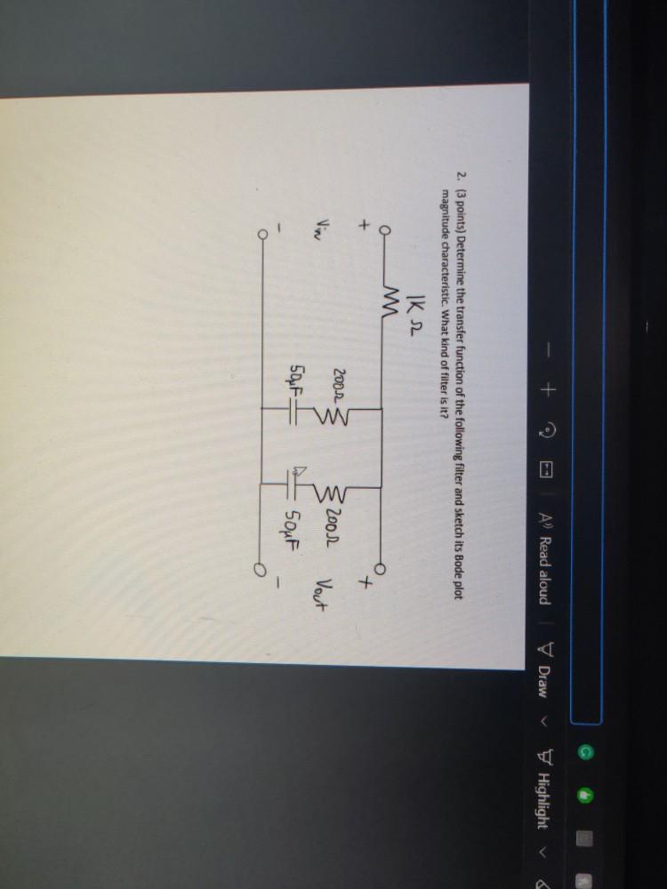 Solved 1. (3 points) State the poles and zeros of the | Chegg.com