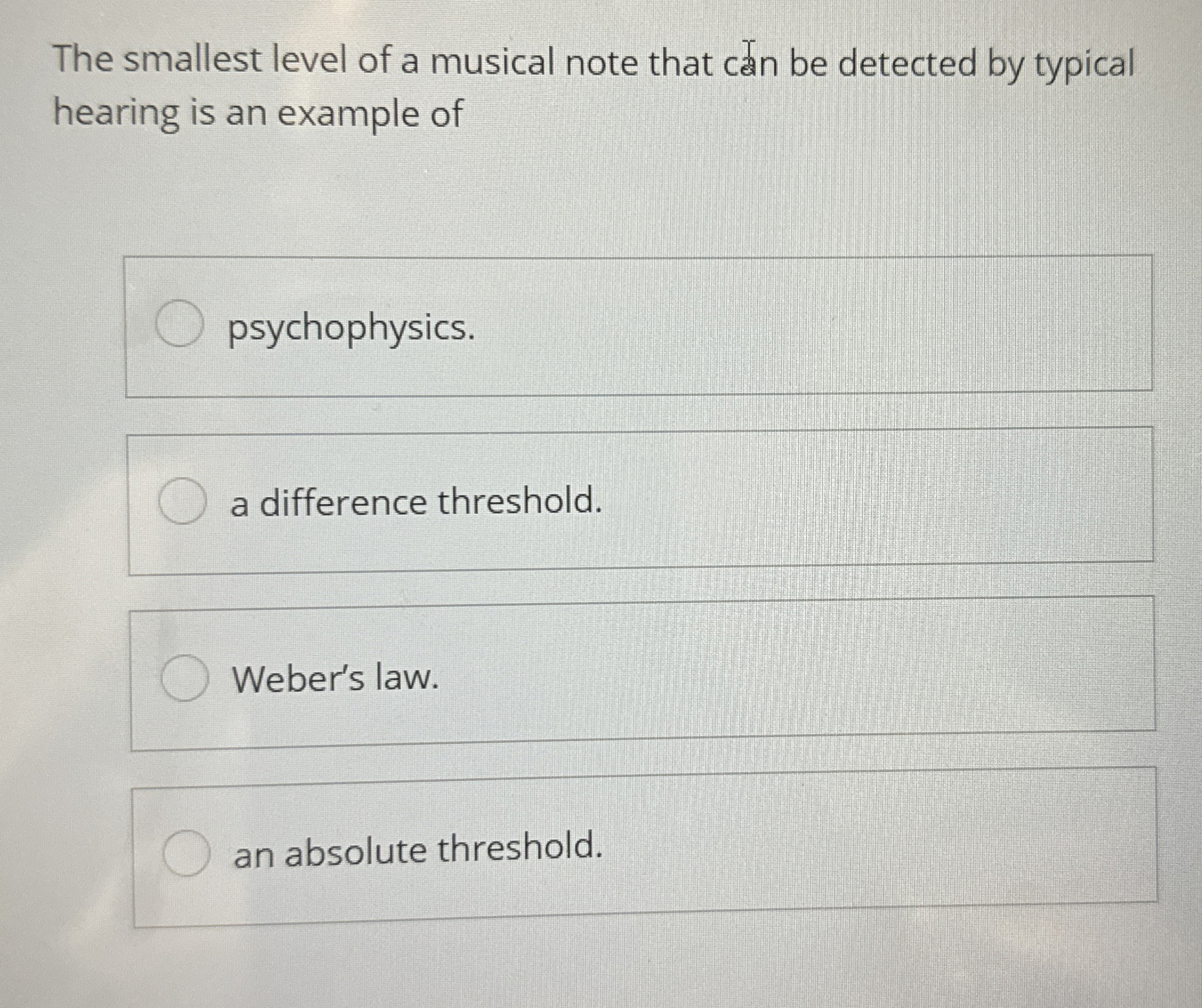 Solved The smallest level of a musical note that can be | Chegg.com