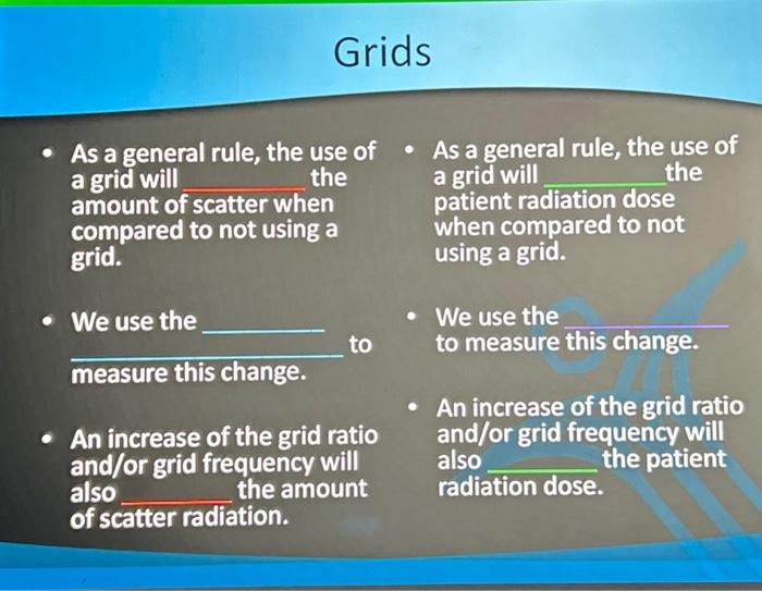 Solved - As a general rule, the use of a grid will the | Chegg.com