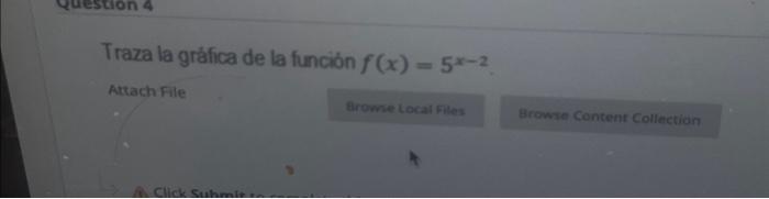 Traza la gráfica de la función \( f(x)=5^{x-2} \)